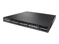 Cisco Catalyst 3650-48TQ-E - Switch - L3 - Styrt - 48 x 10/100/1000 + 4 x 10 Gigabit SFP+ - stasjonær, rackmonterbar WS-C3650-48TQ-E