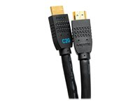 C2G 12ft Ultra Flexible 4K Active HDMI Cable Gripping 4K 60Hz - In-Wall M/M - HDMI-kabel med Ethernet - HDMI hann til HDMI hann - 3.7 m - svart - aktiv, 4K 60Hz støtte C2G10379
