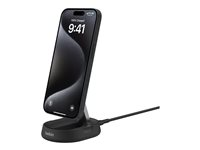 Belkin BoostCharge Pro - Trådløst ladestativ - magnetisk + AC-strømadapter - 15 watt - svart WIA008VFBK