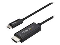 StarTech.com 3ft (1m) USB C to HDMI Cable, 4K 60Hz USB Type C to HDMI 2.0 Video Adapter Cable, Thunderbolt 3 Compatible, Laptop to HDMI Monitor/Display, DP 1.2 Alt Mode HBR2 Cable, Black - 4K USB-C Video Cable (CDP2HD1MBNL) - Adapterkabel - 24 pin USB-C hann til HDMI hann - 1 m - svart - støtte for 4K 60 Hz (3840 x 2160) - for P/N: TB4CDOCK CDP2HD1MBNL