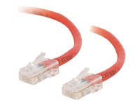 C2G Cat5e Non-Booted Unshielded (UTP) Network Crossover Patch Cable - Krysskabel - RJ-45 (hann) til RJ-45 (hann) - 1 m - UTP - CAT 5e - flertrådet, uniboot - rød 83332