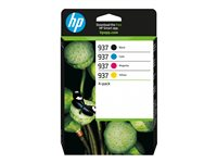 HP 937 - 4-pack - svart, cyan, magenta, gul - original - blekkpatron 6C400NE#301