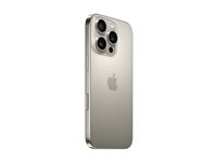 Apple iPhone 16 Pro - 5G smartphone - dobbelt-SIM / Internminne 128 GB - OLED-display - 6.3" - 2622 x 1206 piksler (120 Hz) - 3x bakkamera 48 MP, 48 MP, 12 MP - front camera 12 MP - naturlig titan MYNG3QN/A