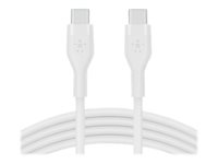 Belkin BOOST CHARGE - USB-kabel - 24 pin USB-C (hann) til 24 pin USB-C (hann) - 2 m - hvit CAB009BT2MWH