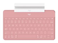 Logitech Keys-To-Go - Tastatur - Bluetooth - QWERTY - Pan Nordic - rødmerosa - for Apple iPad/iPhone/TV 920-010051