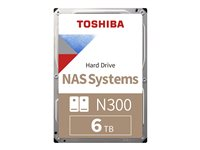 Toshiba N300 NAS - Harddisk - 6 TB - intern - 3.5" - SATA 6Gb/s - 7200 rpm - buffer: 256 MB HDWG460UZSVA