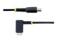StarTech.com 6in (15cm) USB C Charging Cable Right Angle, 60W PD 3A, Heavy Duty Fast Charge USB-C Cable, USB 2.0 Type-C, Durable and Rugged Aramid Fiber, S20/iPad/Pixel - High Quality USB Charging Cord (R2CCR-15C-USB-CABLE) - USB-kabel - 24 pin USB-C (hann) rett til 24 pin USB-C (hann) rettvinklet - USB 2.0 - 3 A - 15 cm - svart R2CCR-15C-USB-CABLE