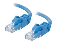 C2G Cat6 Booted Unshielded (UTP) Network Patch Cable - Koblingskabel - RJ-45 (hann) til RJ-45 (hann) - 1 m - UTP - CAT 6 - formstøpt, uten hindringer, flertrådet - blå 83386