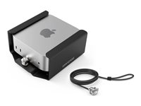 Compulocks Mac Mini Security Mount with Keyed Cable Lock - Monteringssett for systemsikkerhet - veggmonterbar, skrivebordsmonterbar, monterbar under skrivebord, monterbar på skjermen - svart MMEN24CL