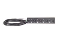 APC Basic Rack PDU - Strømfordelingslist (kan monteres i rack) - AC 230 V - inngang: fastkoplet - utgangskontakter: 4 (IEC 60320 C19) - 2U - 19" - 8.5 m kabel - svart - for P/N: SCL400RMJ1U, SCL500RMI1UC, SCL500RMI1UNC, SMTL1000RMI2UC, SMTL750RMI2UC AP7585
