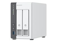 QNAP TS-216G - NAS-server - 2 brønner - 16 TB - SATA 6Gb/s - HDD 8 TB x 2 - RAID JBOD, 0, 1 - RAM 4 GB - 2.5 Gigabit Ethernet - iSCSI støtte K/TS-216G+2XMN10ADA800S