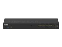 NETGEAR AV Line M4250-10G2F-PoE+ - Switch - L3 - Styrt - 10 x 10/100/1000 (8 PoE+) + 2 x Gigabit SFP - side til side-luftflyt - rackmonterbar - PoE+ (125 W) GSM4212P-100EUS