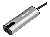 StarTech.com 2.5GbE USB C to Ethernet Adapter NBASE-T NIC, USB 3.0 Type C 2.5/1 Gigabit/100 Mbps Multi Speed Network/USB 3.1 Laptop to RJ45/LAN Thunderbolt 3 Compatible/MacBook Pro Surface - Type-C to Ethernet - Nettverksadapter - USB-C - 10M/100M/1G/2,5 Gigabit Ethernet x 1 + USB 3.0 - svart, romgrå US2GC30